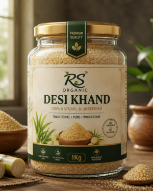 Organic Desi Khand in Glass Jars- 1Kg