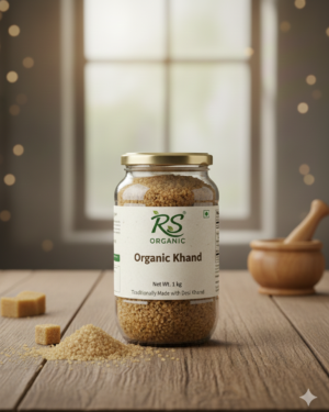 Organic Desi Khand in Glass Jars